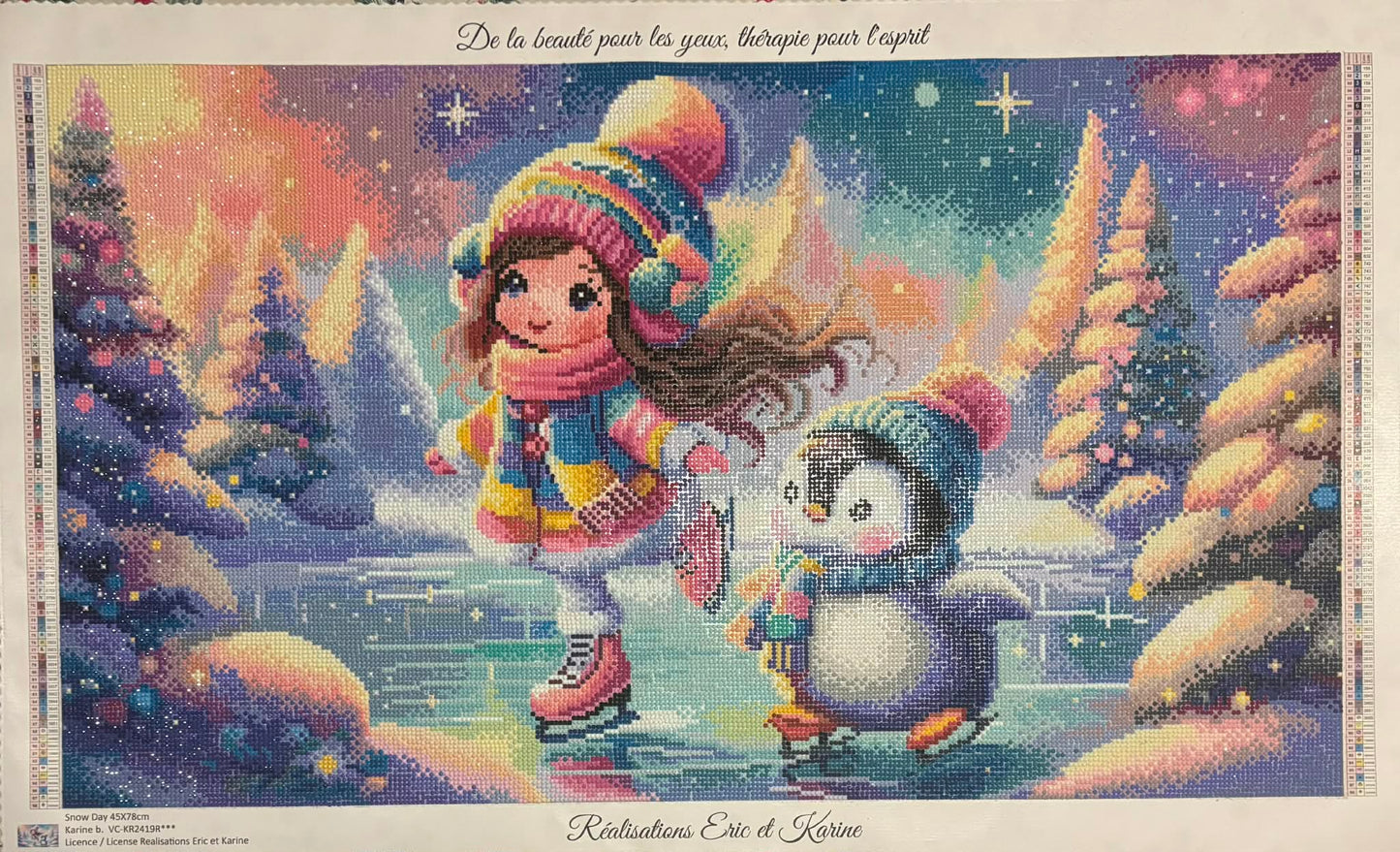 Snow day Resin round đ” 45X78cm