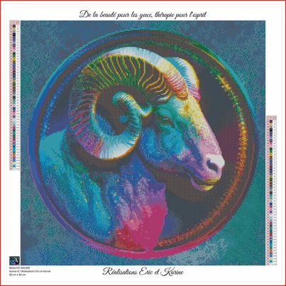 Aries 60X60cm. Square resin 🟪 53 colors