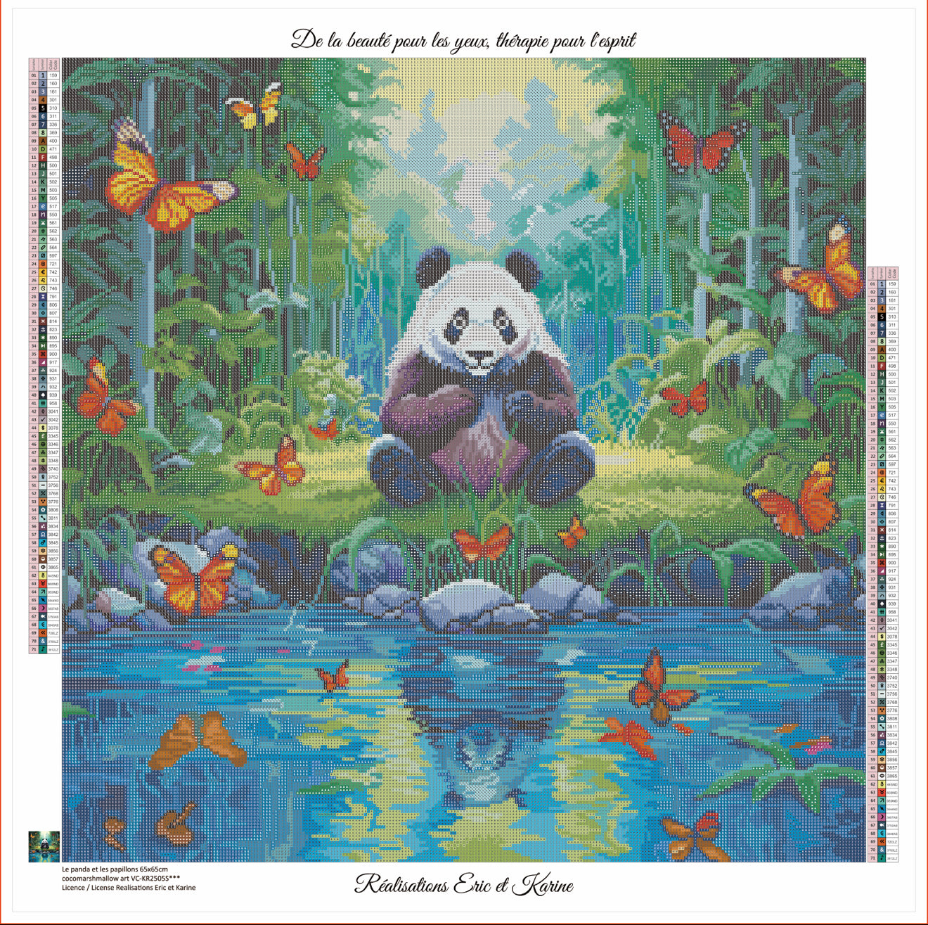 The panda and the butterflies 🟪