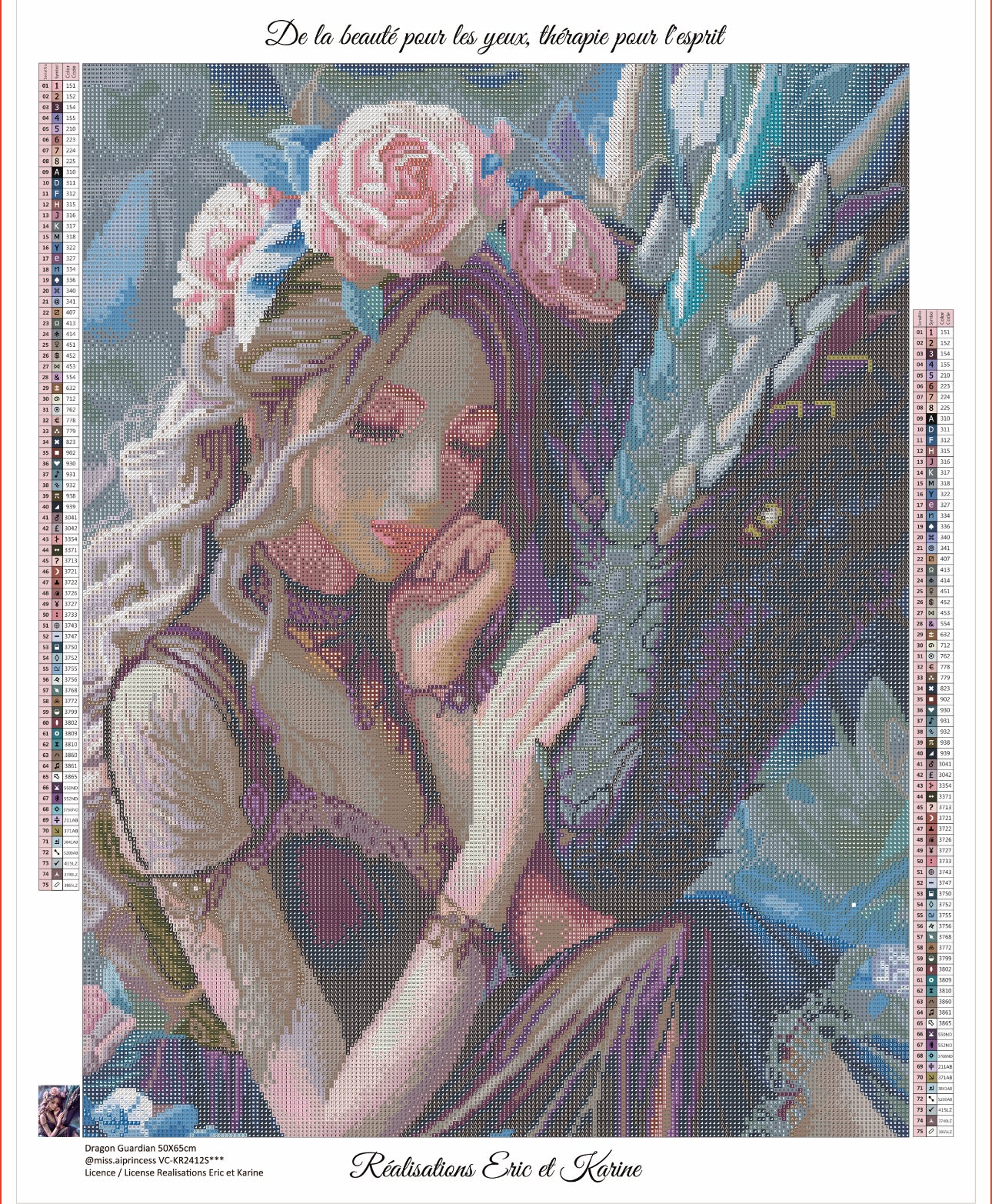 Dragon Guardian 50X65cm Resin square 🟪 75 colors