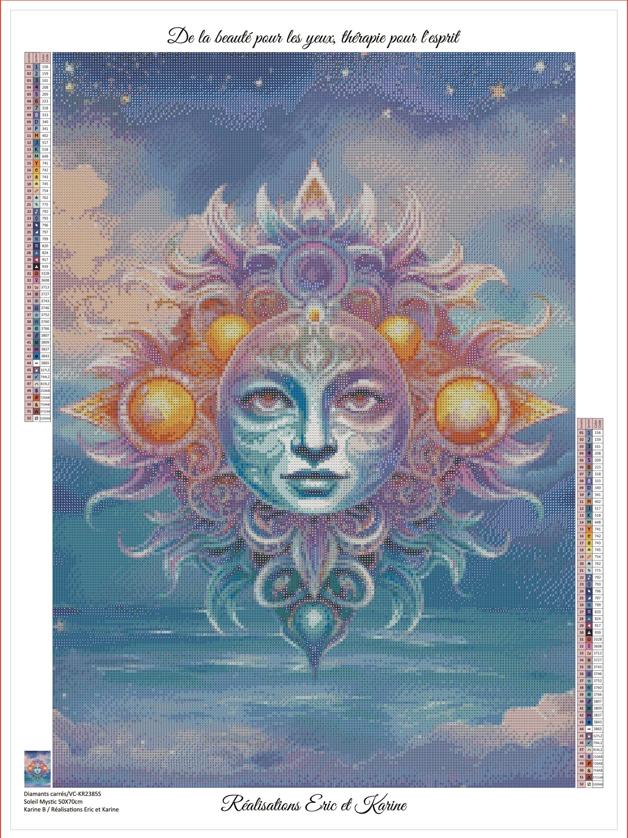 Mystic Sun 50X70cm Resin square 🟪 52 colors