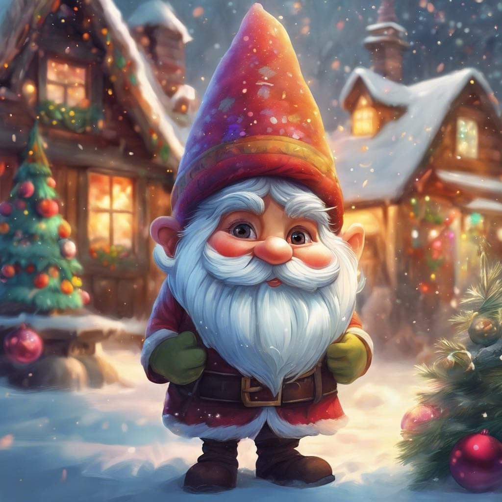 Christmas Gnome Resin Square 🟪 63 Colors 50X50cm