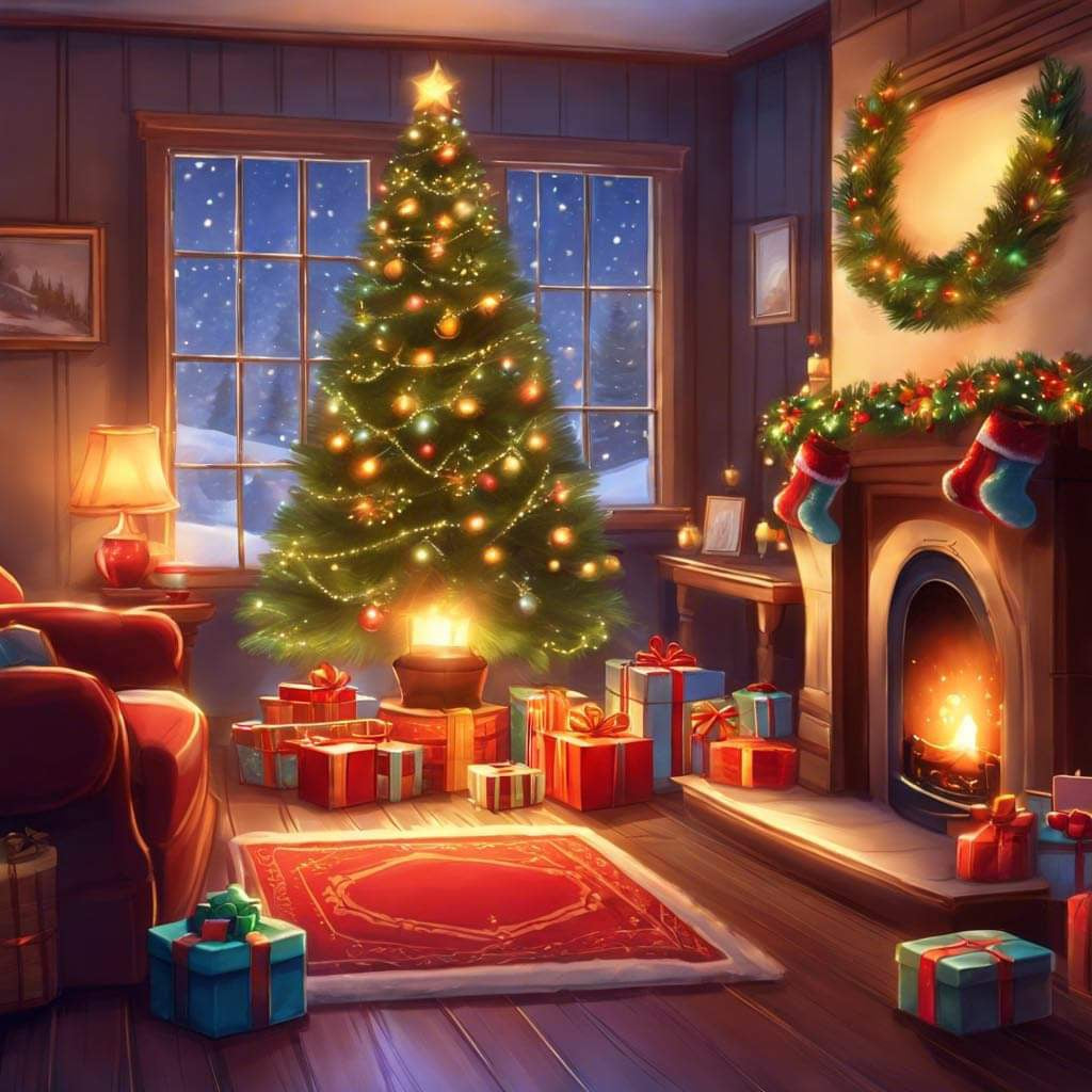 Christmas coming Resin square 🟪 80 colors 60X60cm