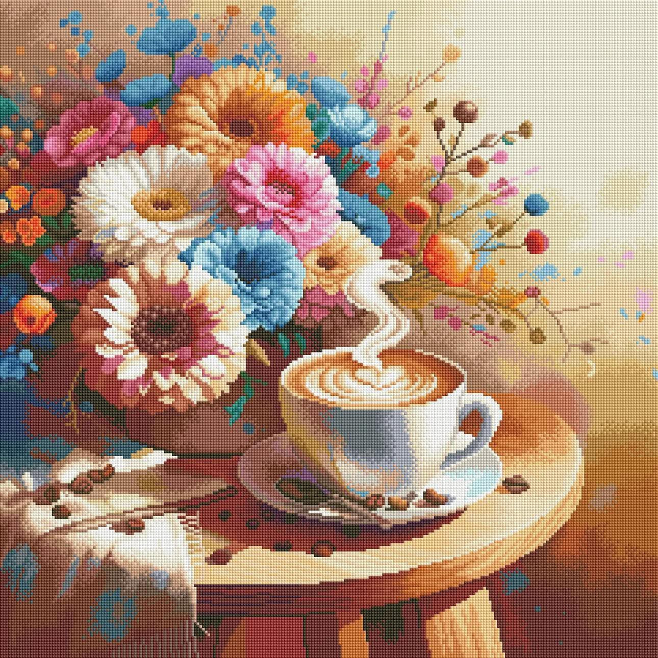 A morning coffee 60X60cm 80 colors Resin square 🟪