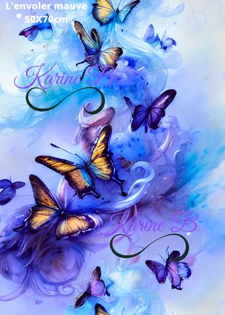 The purple flight 50X70cm. Square resin 🟪 51 colors