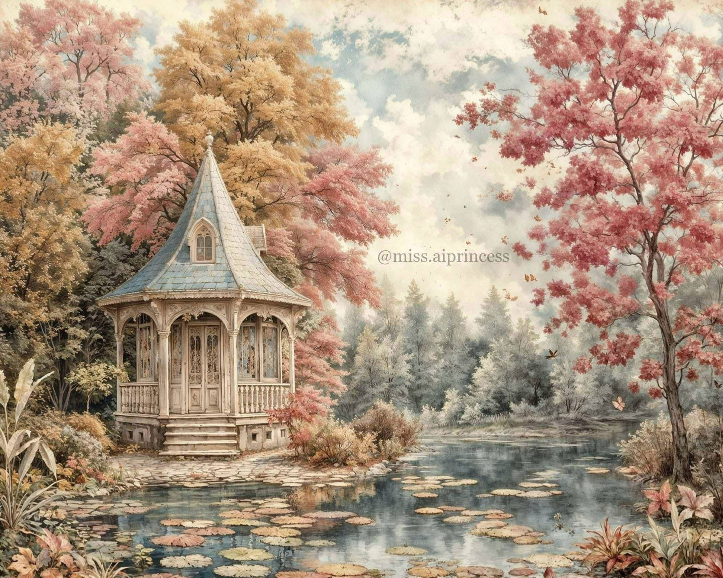 Gazebo sur l’eau 🟪 (diamants Scintillants seulement)
