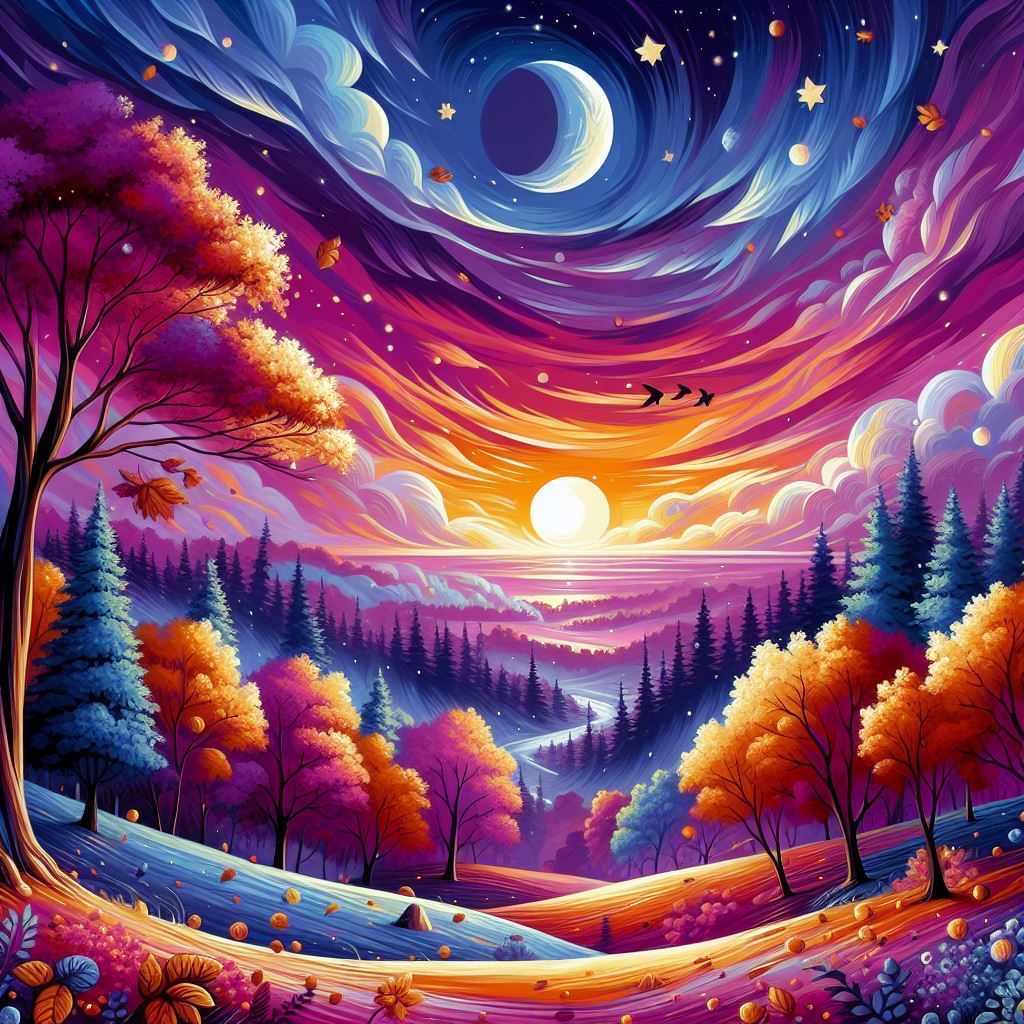 New Enchanted Twilight 70X70cm Resin square colors