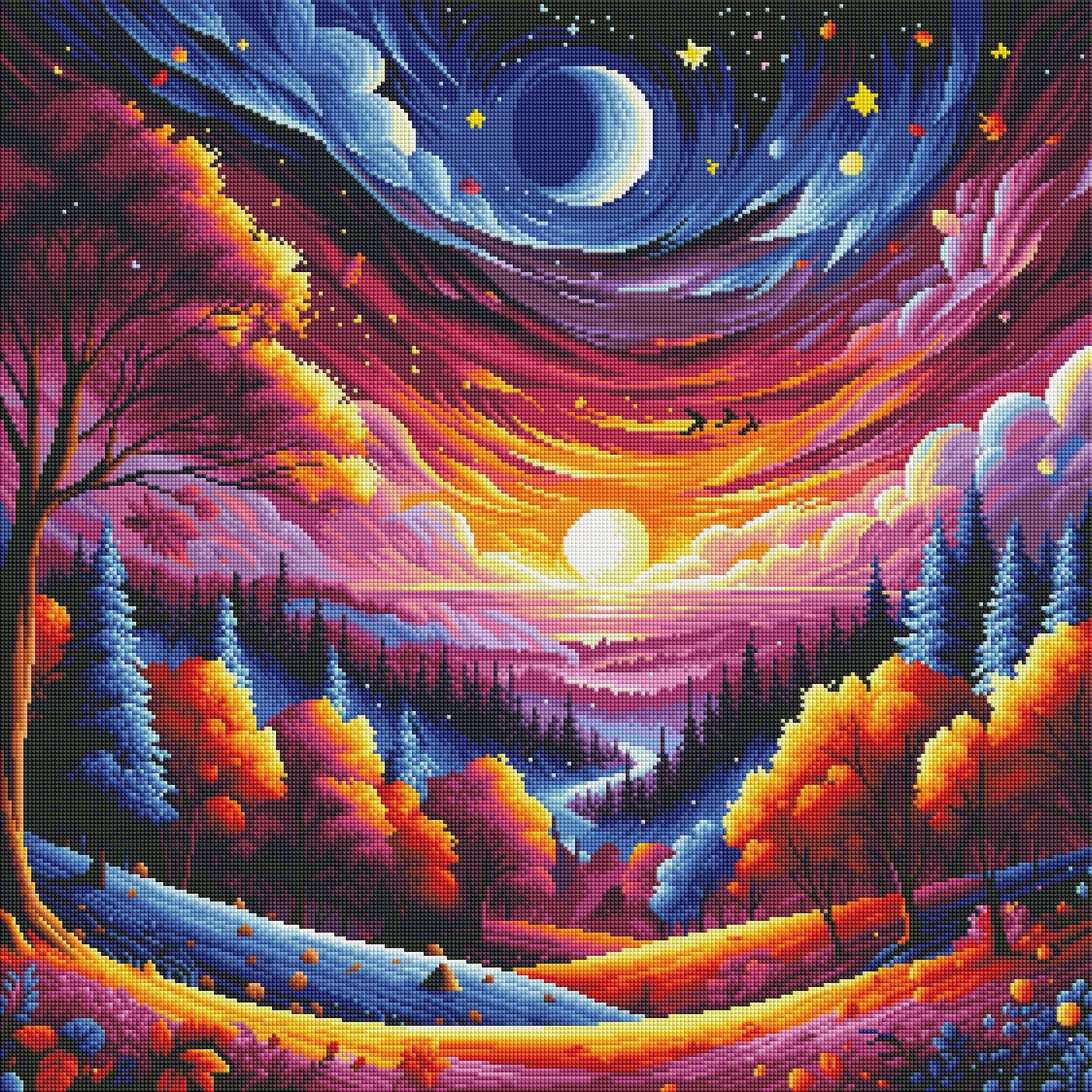 New Enchanted Twilight 70X70cm Resin square colors