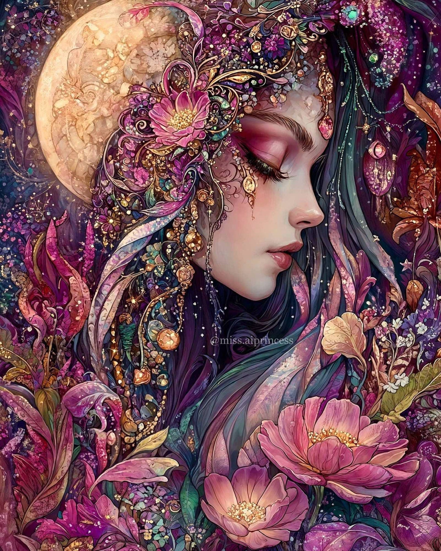 Jardin sous la Lune 🟪