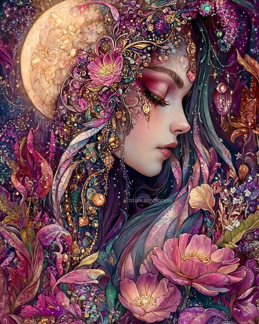 Jardin sous la Lune 🟪