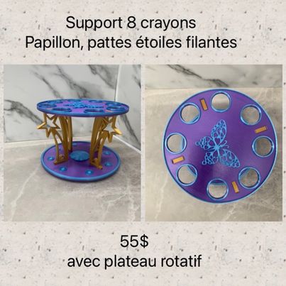 Support rotatif 8 crayons